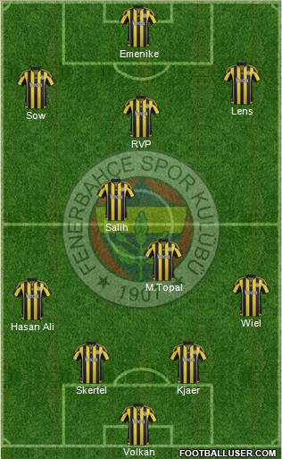Fenerbahçe SK Formation 2016
