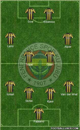 Fenerbahçe SK Formation 2016
