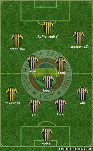 Fenerbahçe SK Formation 2016