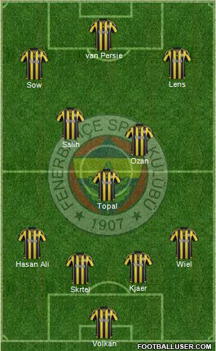 Fenerbahçe SK Formation 2016