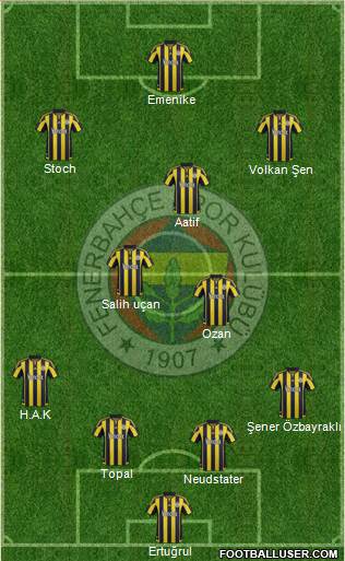 Fenerbahçe SK Formation 2016