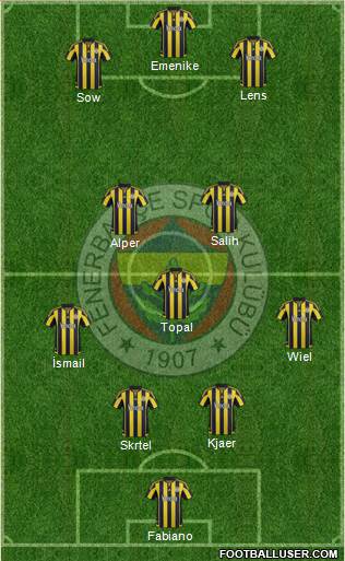 Fenerbahçe SK Formation 2016
