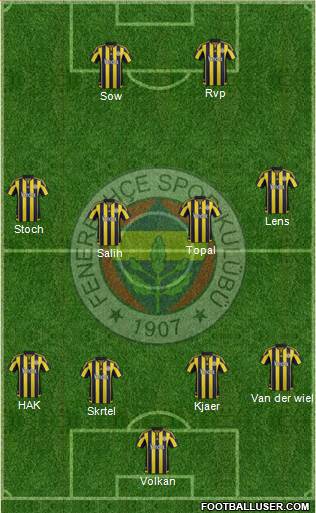 Fenerbahçe SK Formation 2016