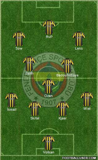 Fenerbahçe SK Formation 2016