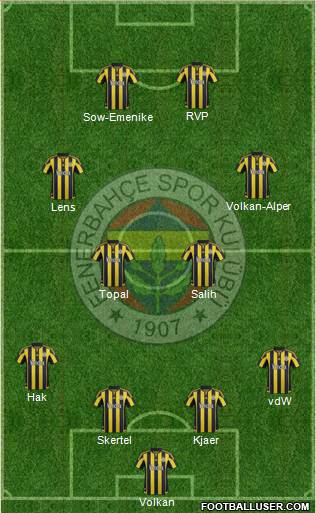 Fenerbahçe SK Formation 2016