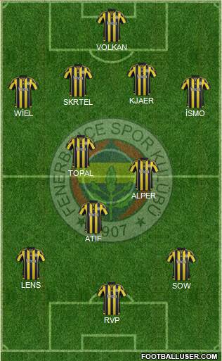 Fenerbahçe SK Formation 2016
