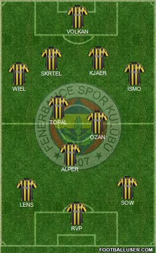 Fenerbahçe SK Formation 2016