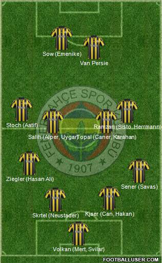 Fenerbahçe SK Formation 2016