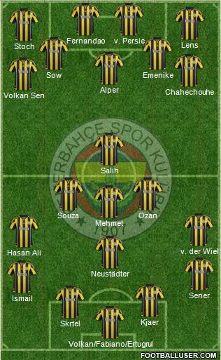 Fenerbahçe SK Formation 2016