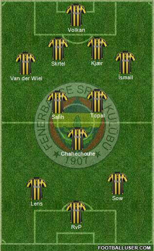 Fenerbahçe SK Formation 2016