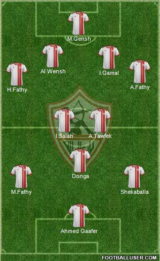 Zamalek Sporting Club Formation 2016