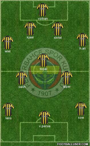 Fenerbahçe SK Formation 2016