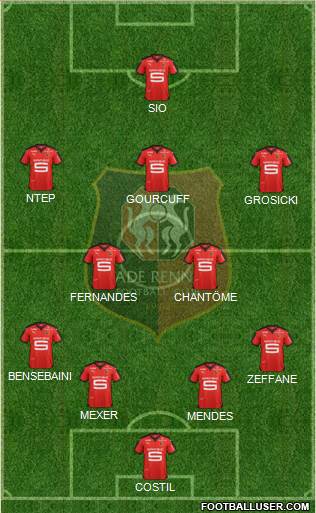 Stade Rennais Football Club Formation 2016