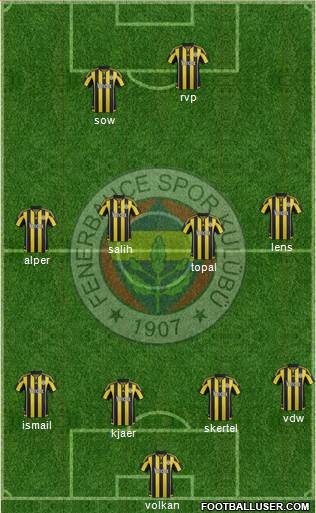 Fenerbahçe SK Formation 2016