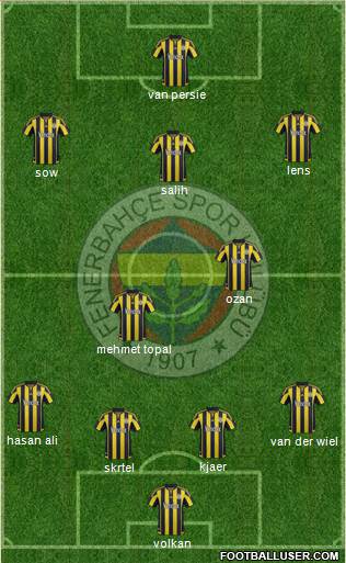Fenerbahçe SK Formation 2016