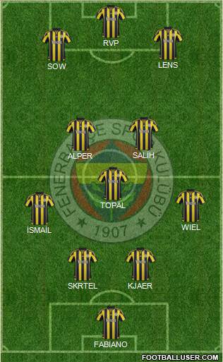 Fenerbahçe SK Formation 2016