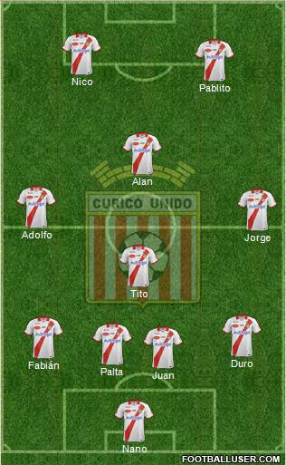 CD Provincial Curicó Unido Formation 2016