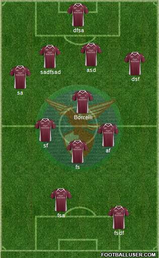 Alma Juventus Fano 4-4-2 football formation