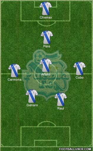 Club Puebla de la Franja 5-4-1 football formation