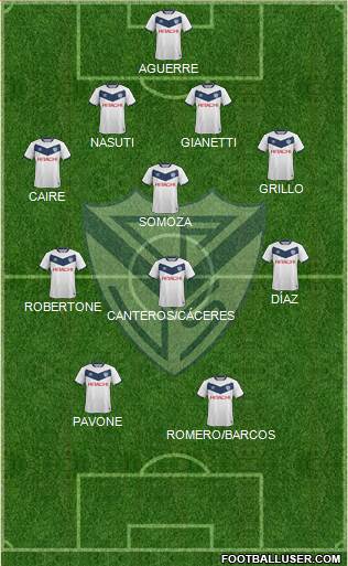 Vélez Sarsfield Formation 2016