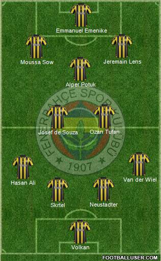 Fenerbahçe SK Formation 2016