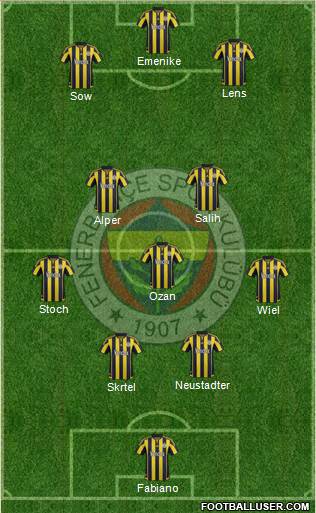 Fenerbahçe SK Formation 2016