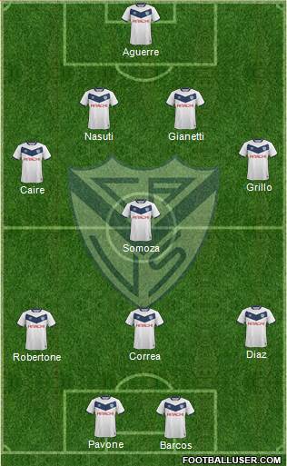 Vélez Sarsfield Formation 2016