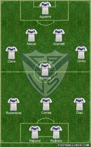 Vélez Sarsfield Formation 2016