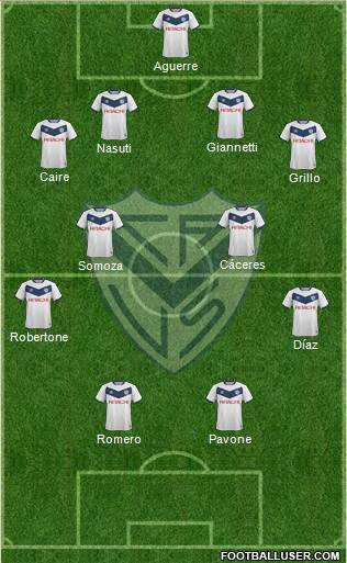 Vélez Sarsfield Formation 2016
