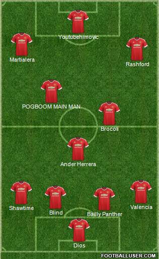 Manchester United Formation 2016