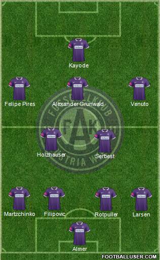 FK Austria Wien Formation 2016