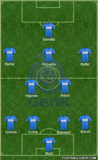 K Racing Club Genk Formation 2016
