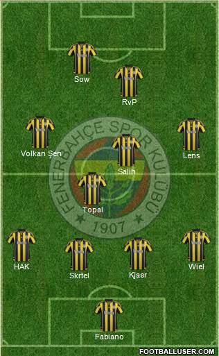 Fenerbahçe SK Formation 2016