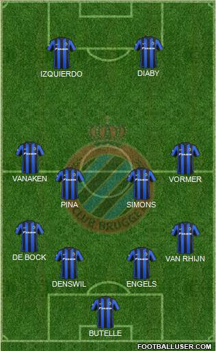 Club Brugge KV Formation 2016