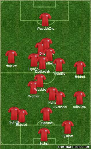 England Formation 2016