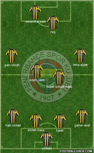Fenerbahçe SK Formation 2016