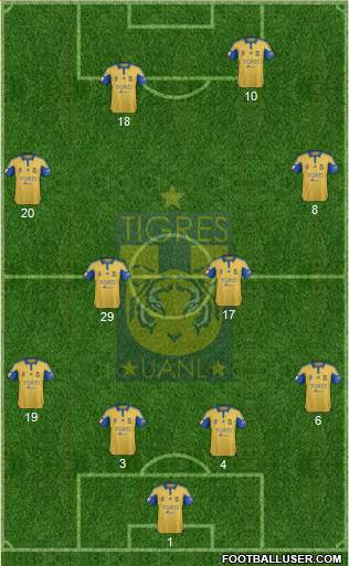 Club Universitario de Nuevo León Formation 2016