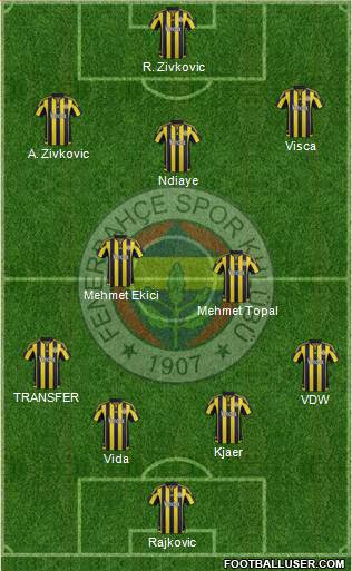 Fenerbahçe SK Formation 2016
