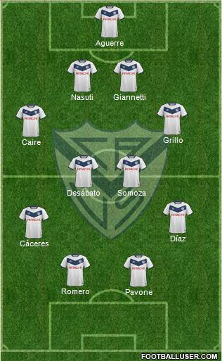 Vélez Sarsfield Formation 2016