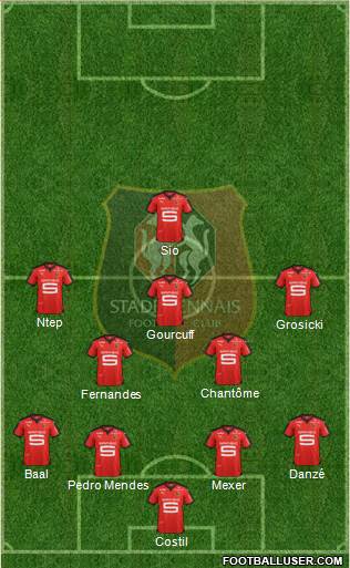 Stade Rennais Football Club Formation 2016