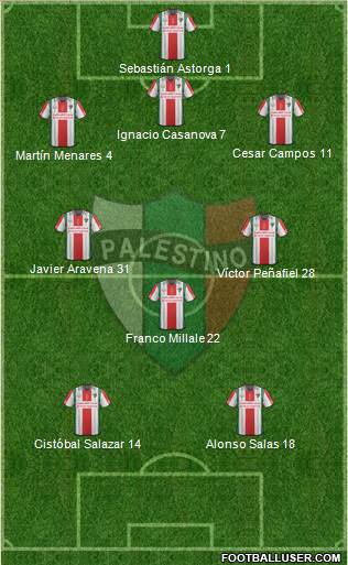 CD Palestino S.A.D.P. Formation 2016