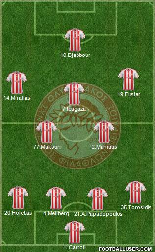 Olympiakos SF Piraeus Formation 2016