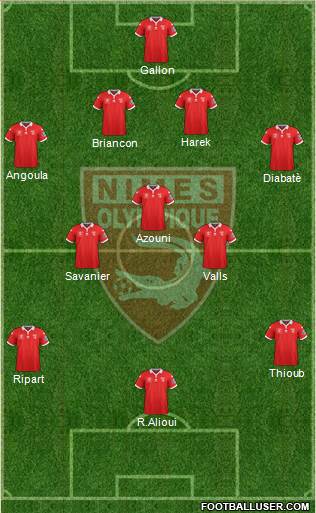 Nîmes Olympique Formation 2016