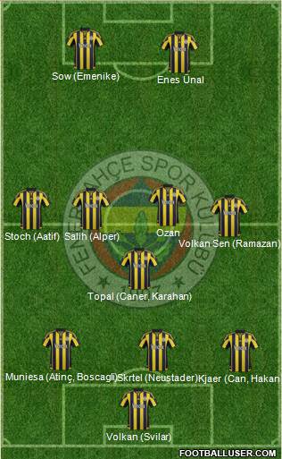 Fenerbahçe SK Formation 2016