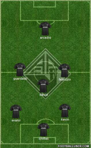 Associação Académica de Coimbra 4-4-1-1 football formation