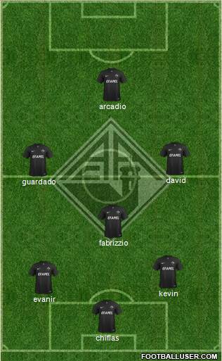 Associação Académica de Coimbra 4-4-1-1 football formation