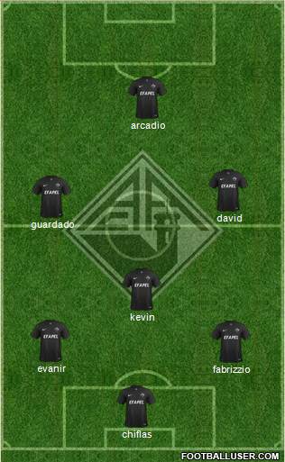 Associação Académica de Coimbra 4-4-1-1 football formation