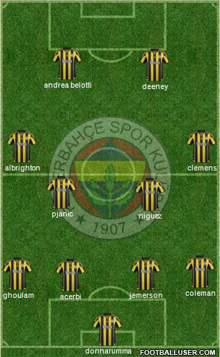 Fenerbahçe SK Formation 2016