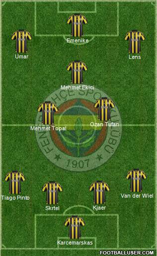Fenerbahçe SK Formation 2016