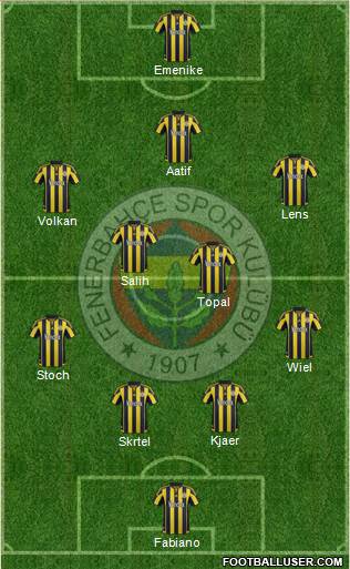 Fenerbahçe SK Formation 2016